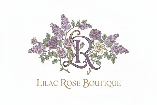 Lilac Rose Boutique Logo - Large White Background